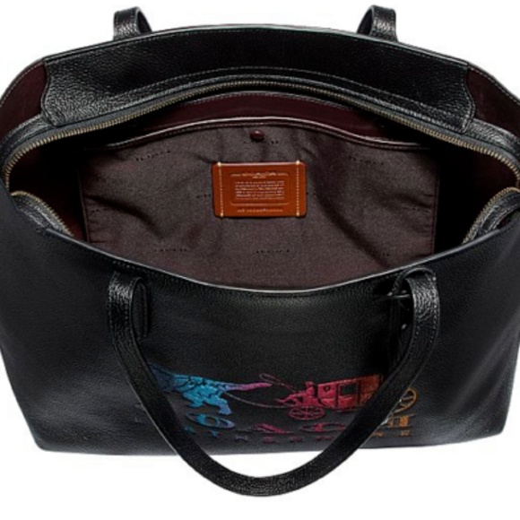 SOLD ** Coach Central Leather Tote With Rexy - Picture 4 of 7